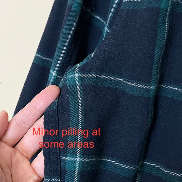 Fjallraven Ovik Comfort Flannel Button Up Shirt - Men's Size S - Blue Green - Picture 8 of 12